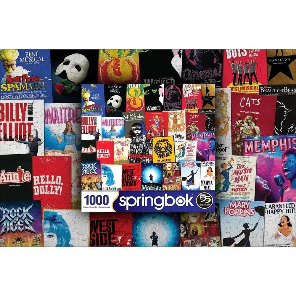 NEW Springbok It's Showtime! Broadway‎ Classics 1000 piece Jigsaw Puzzle! Great!